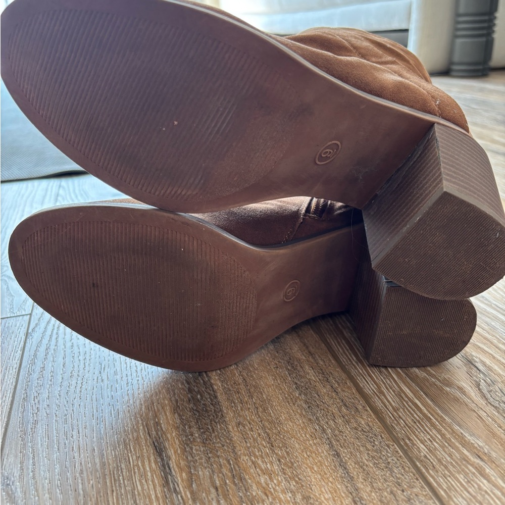 Universal Thread Brown Ankle Booties With Side Zi… - image 5